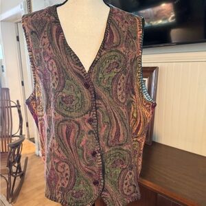 Paisley Knit Vest - Multicolor
